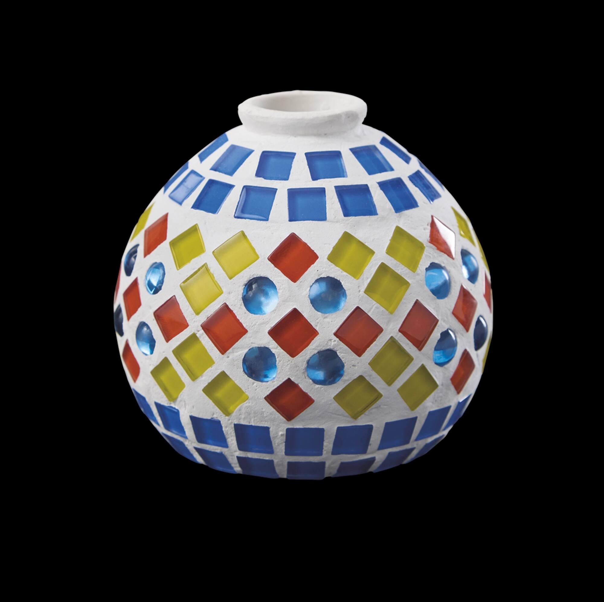 Blue, Red & Yellow Mosaic Vase Kit by Make Market®